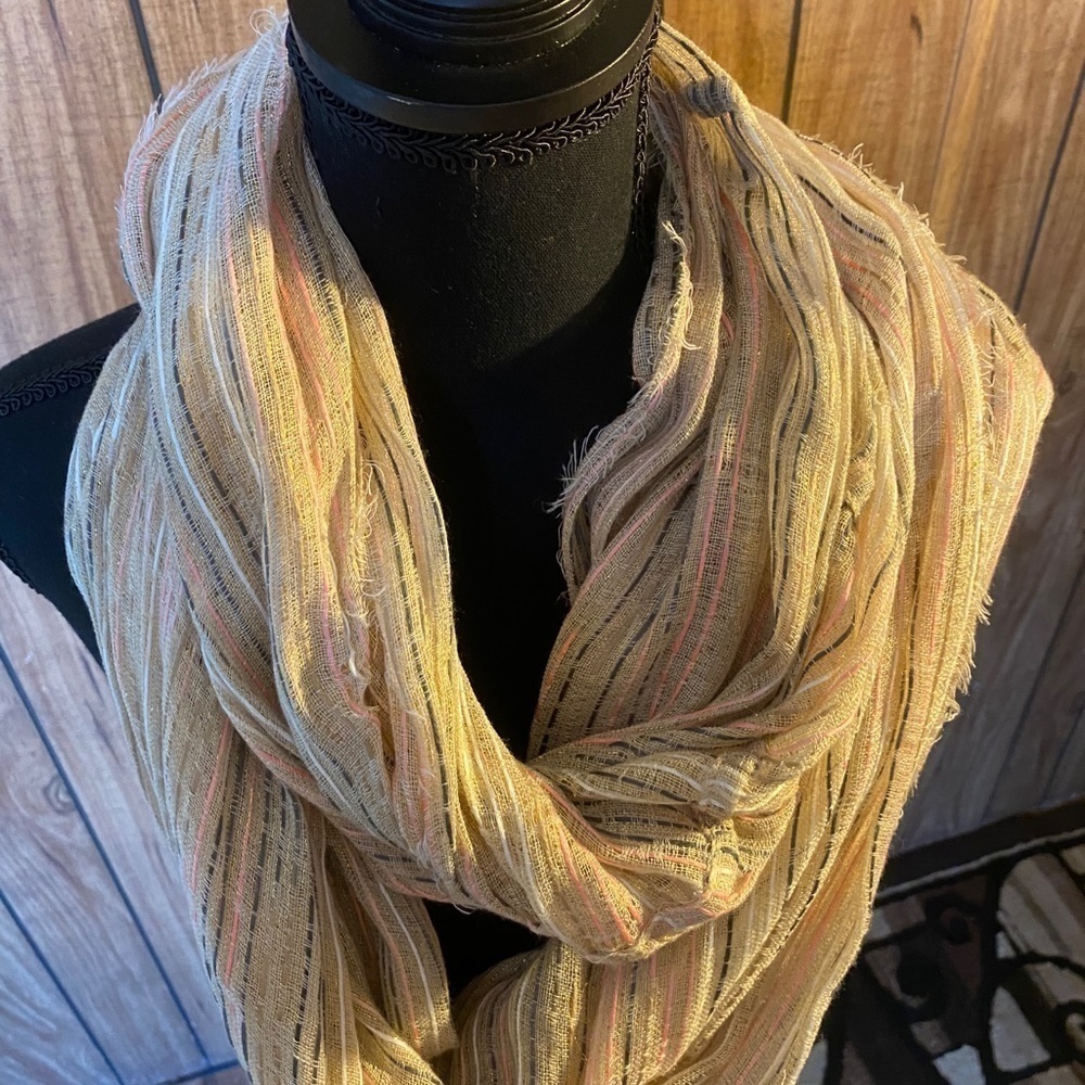 Infinity Scarf rayon with sparkling accents. - Picture 2 of 3